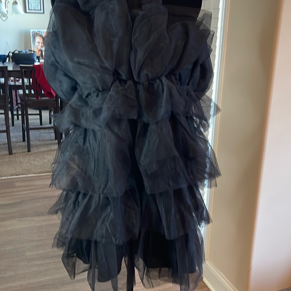 Strapless Black Mini Party Dress